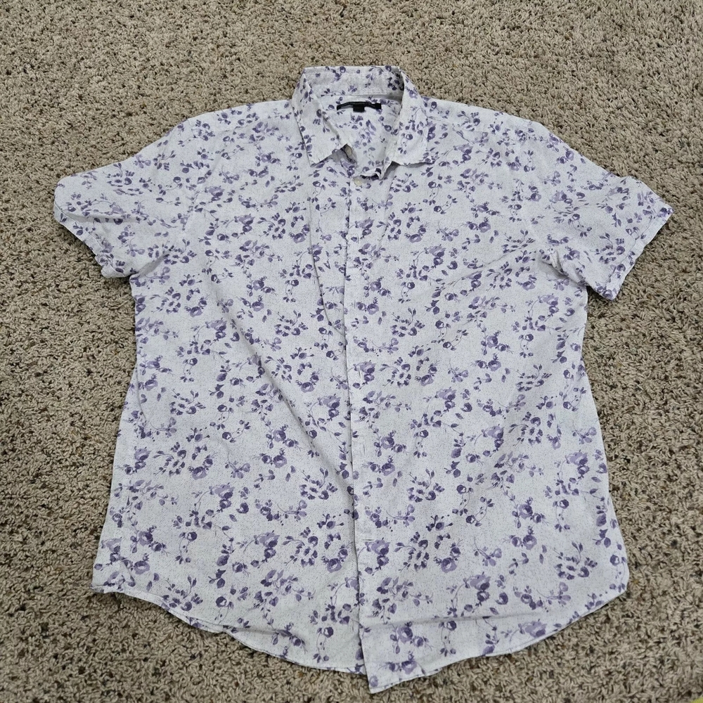 John Varvatos Purple Casual Button Down Shirt